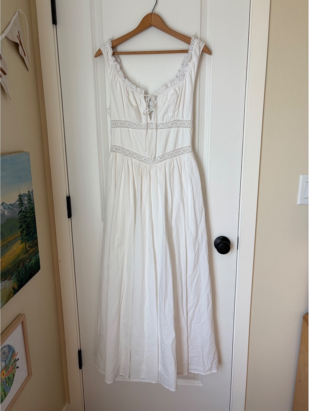 Mable White Maxi Dress | Size M